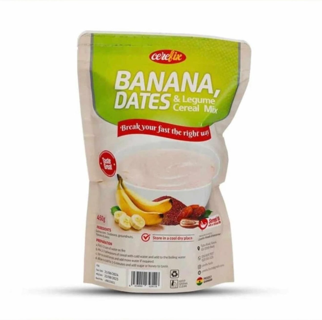 CEREFIX BANANA DATES LEGUME MIX 450G