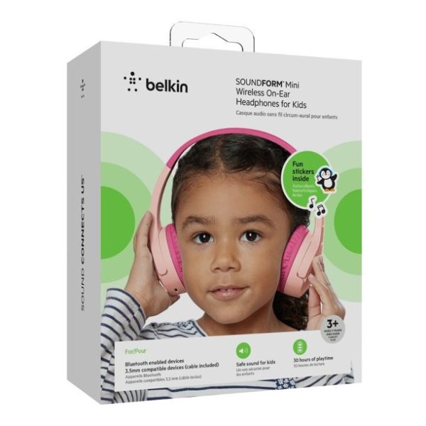 Belkin SoundForm Mini wireless headphones PINK 01