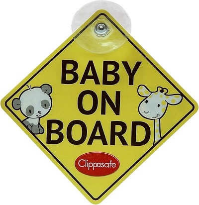 CLIPPASAFE BABY ON BOARD SIGN