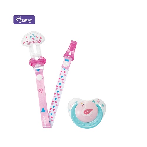 Pacifier With Pacifier Clip Pink