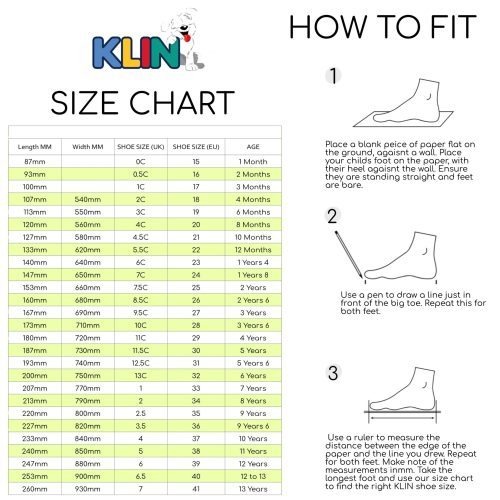 size chart 1 4