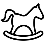 horse rocker outline from side view