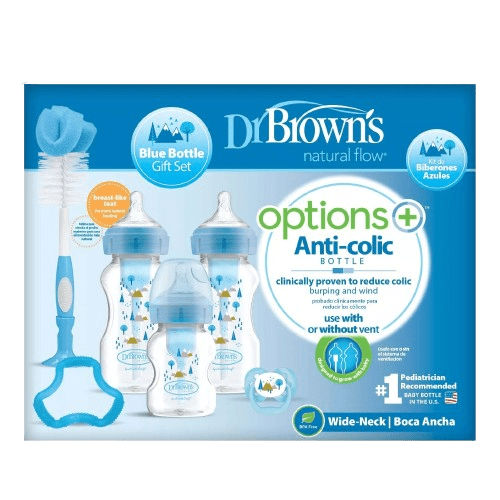 Dr brown anti colic options+ bottle gift set blue
