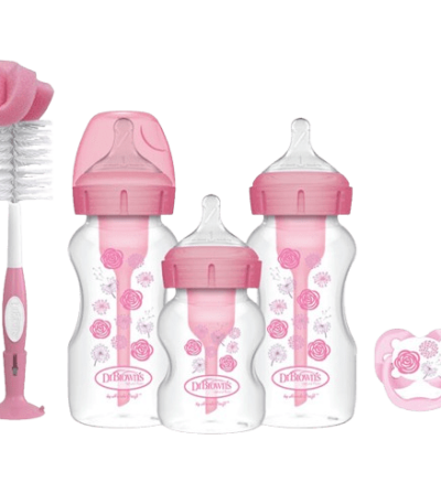 Dr brown anti colic options+ bottle gift set pink (1)
