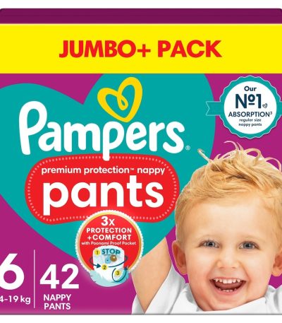 Pampers Premium Protection 42 Nappy Pants Size 6