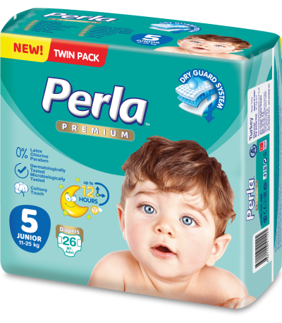 Perla premium diapers size 5 junior 26pc