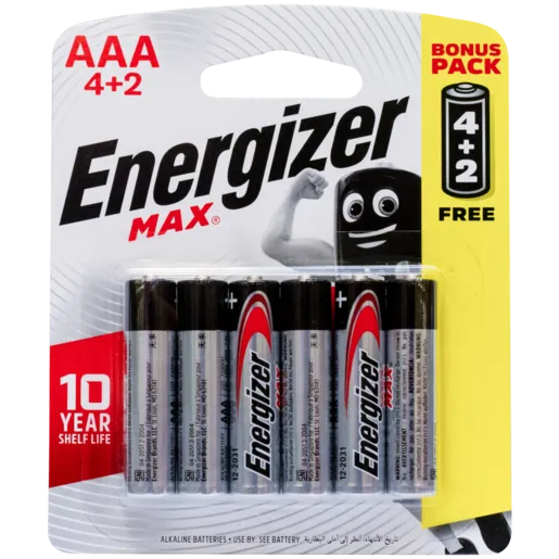 Energizer Max AAA Battery 42 Pack