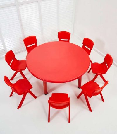 ROUND table red big