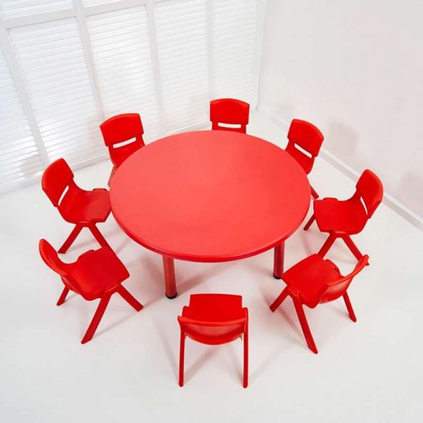 ROUND table red big